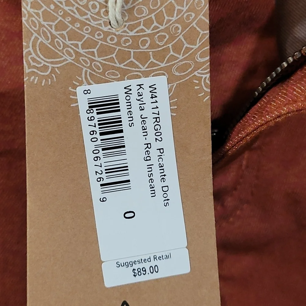 NWT prAna Picante Dots Kayla Jean Size 0/25 - Picture 7 of 12